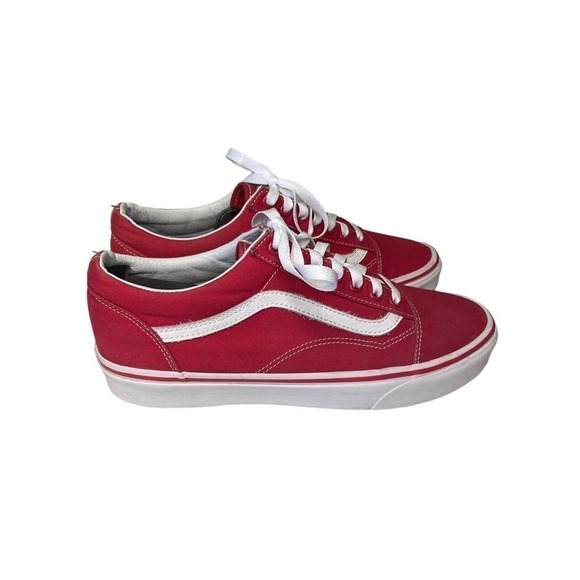 Vans Red Old Skool Skater Sneakers Men’s 9.5 Women’s 11 Skateboard main image 5